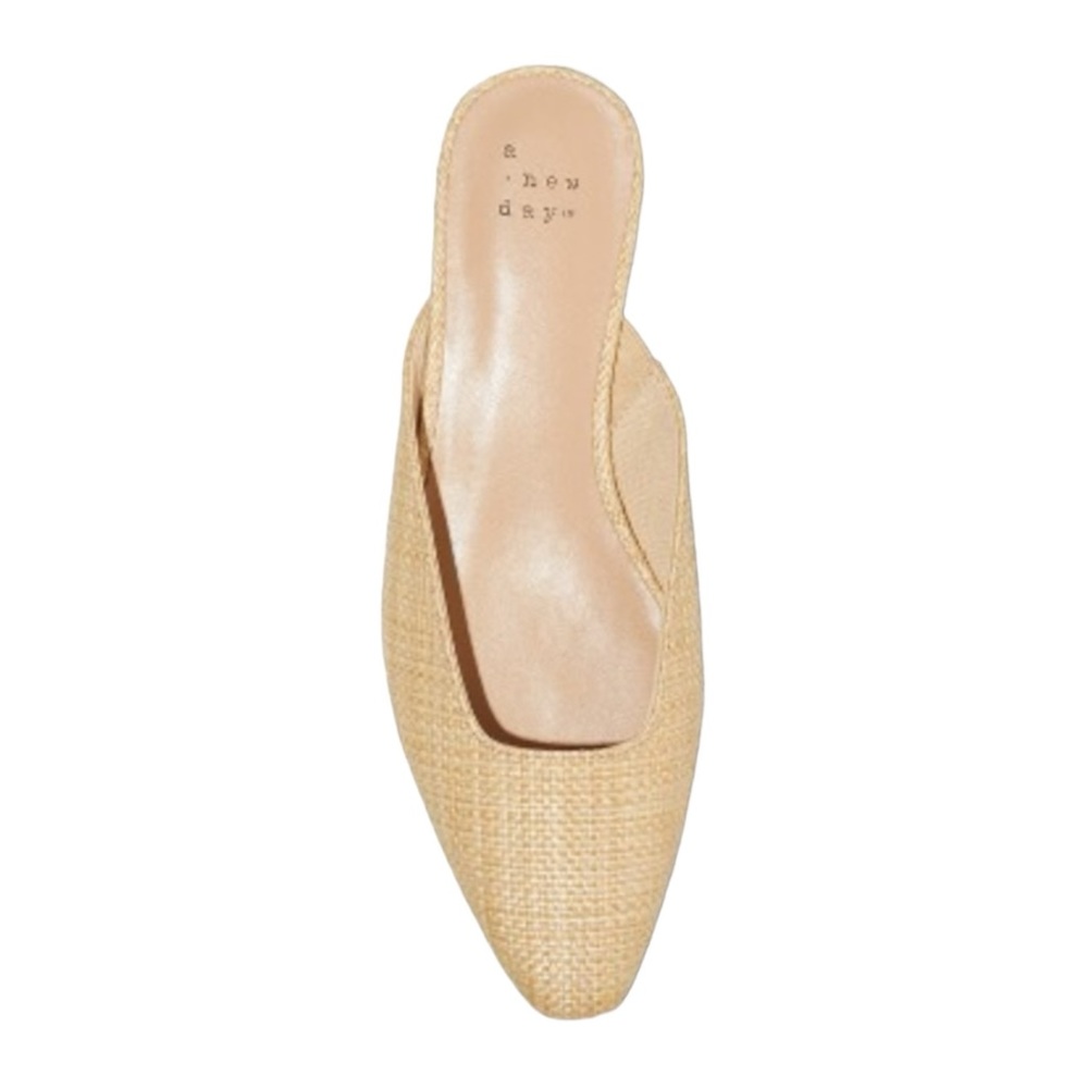 A New Day Women’s Size 8.5 Mandy Mules Tan Woven Braided - Picture 3 of 12